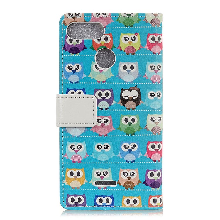 Pattern Printing Stand Leather Wallet Case Shell for Xiaomi Redmi 6 (Dual Camera: 12MP+5MP) - Multiple Colorful Owls-2