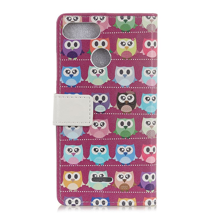 Pattern Printing PU Leather Wallet Stand Case Cover Shell for Xiaomi Redmi 6 (Dual Camera: 12MP+5MP) - Lovely Little Owls-2