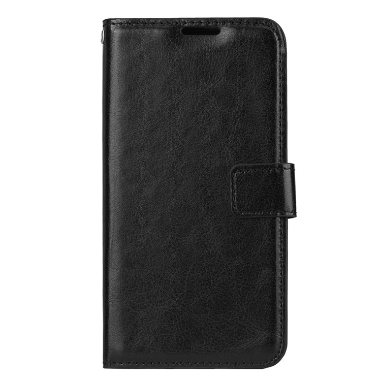 Crazy Horse Textur Brieftasche Stand Leder Telefonkasten Für Xiaomi Redmi 6 - Schwarz-2