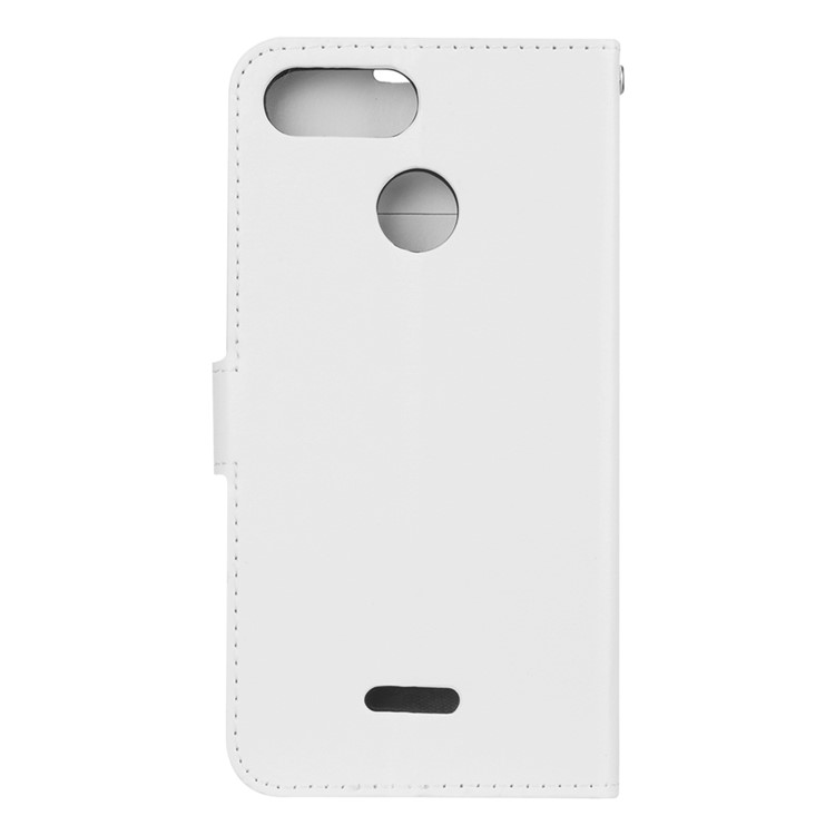 Crazy Horse Texture Wallet Stand Leather Phone Cover for Xiaomi Redmi 6 - White-3