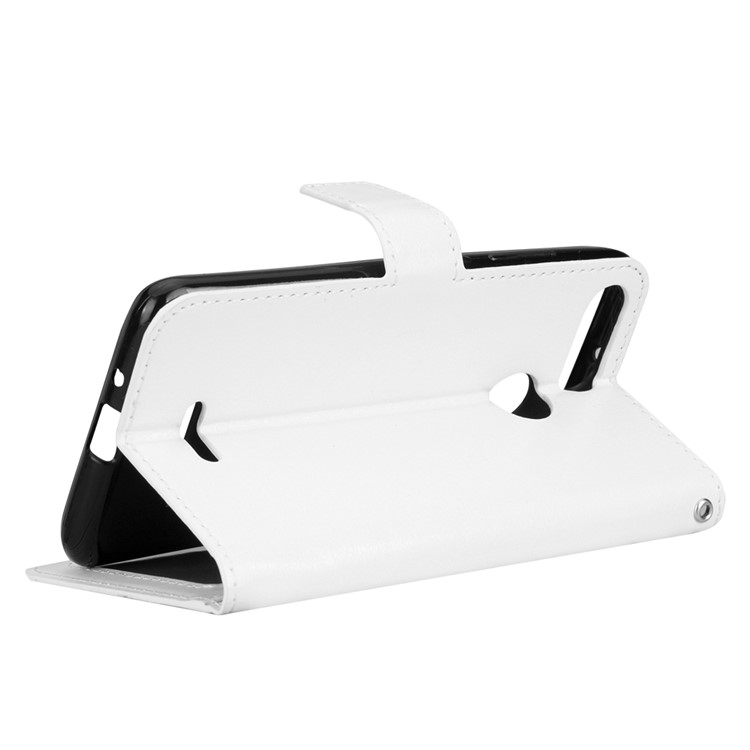 Crazy Horse Texture Wallet Stand Leather Phone Cover for Xiaomi Redmi 6 - White-5