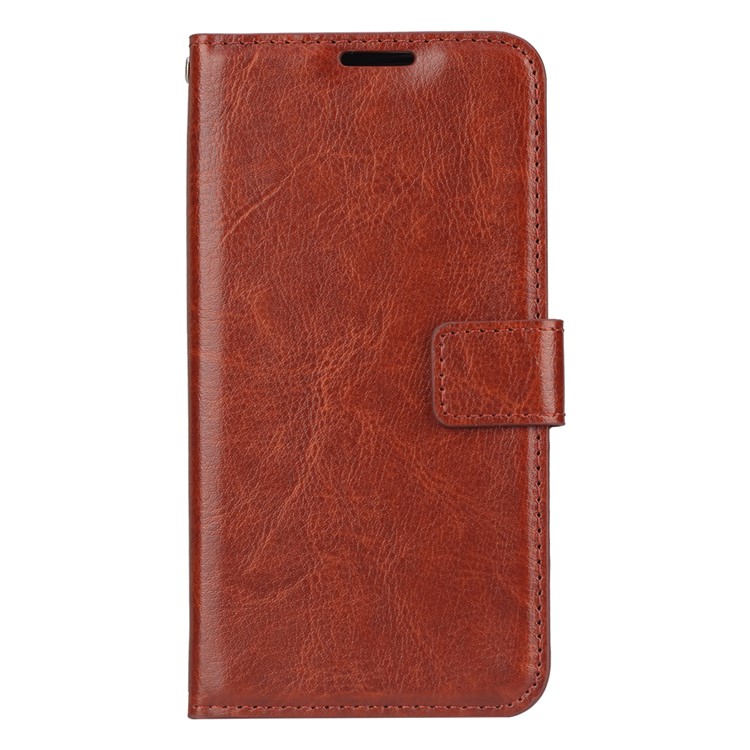 Crazy Horse Texture Wallet Stand Leather Protective Shell for Xiaomi Redmi 6 - Brown-2