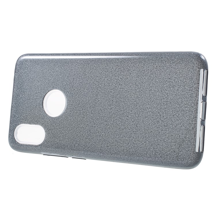 3-in-1 Glittery Powder Paper TPU + PC Combo Case for Xiaomi Redmi S2 / Redmi Y2 - Black-2
