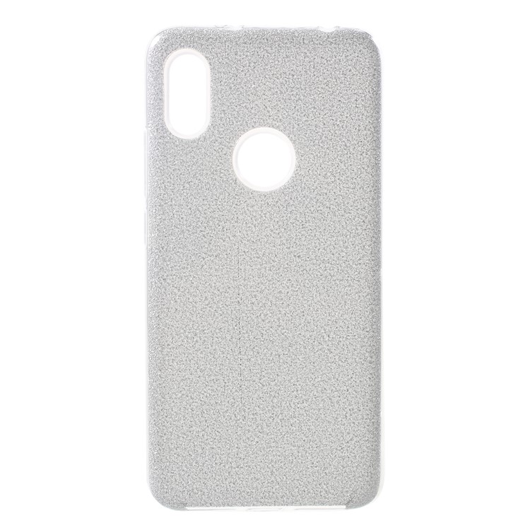 3-in-1 Glittery Powder Paper TPU + PC Hybrid Cover for Xiaomi Redmi S2 / Redmi Y2 - Silver-1
