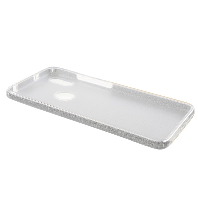3-in-1 Glittery Powder Paper TPU + PC Hybrid Cover for Xiaomi Redmi S2 / Redmi Y2 - Silver-3