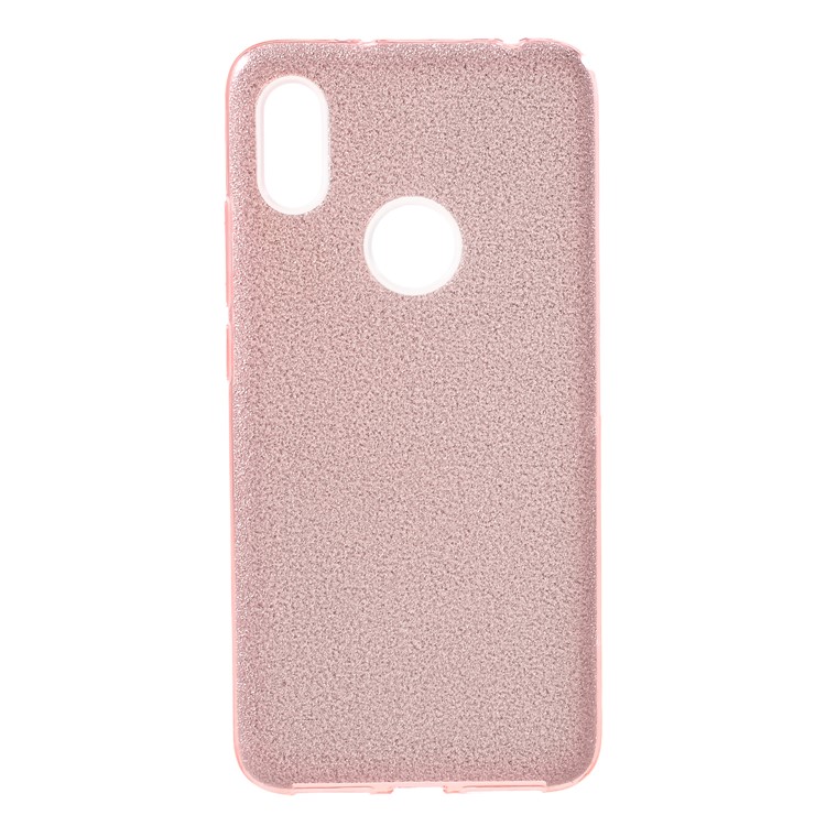 3-in-1 Glittery Powder Paper TPU + PC Hybrid Shell for Xiaomi Redmi S2 / Redmi Y2 - Rose Gold-1