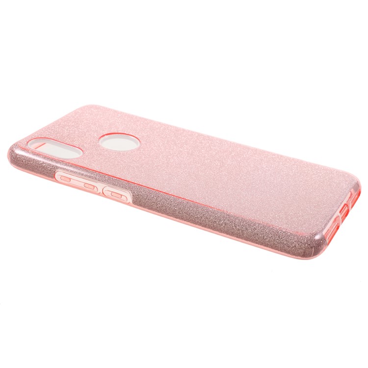3-in-1 Glittery Powder Paper TPU + PC Hybrid Shell for Xiaomi Redmi S2 / Redmi Y2 - Rose Gold-2