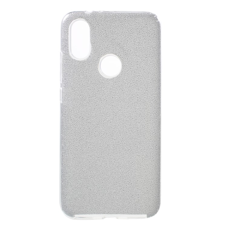 Glittery TPU + PC Hybrid Cell Phone Case for Xiaomi Mi A2 / Mi 6X - Silver-1