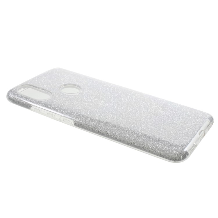 Glittery TPU + PC Hybrid Cell Phone Case for Xiaomi Mi A2 / Mi 6X - Silver-2