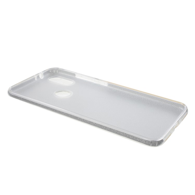 Glittery TPU + PC Hybrid Cell Phone Case for Xiaomi Mi A2 / Mi 6X - Silver-3