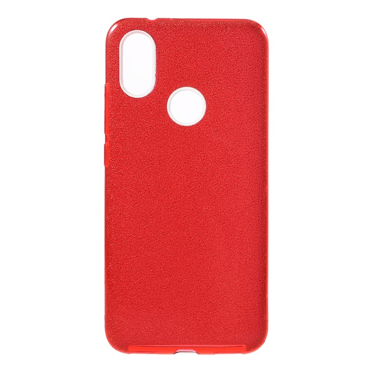 Glittery TPU + PC Hybrid Back Phone Cover for Xiaomi Mi A2 / Mi 6X - Red-1