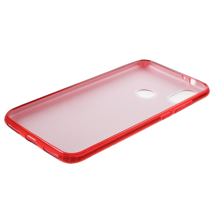Glittery TPU + PC Hybrid Back Phone Cover for Xiaomi Mi A2 / Mi 6X - Red-3