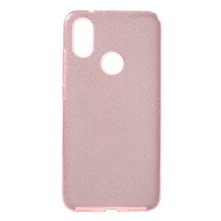Glittery TPU + PC Hybrid Back Phone Shell for Xiaomi Mi A2 / Mi 6X - Pink-1