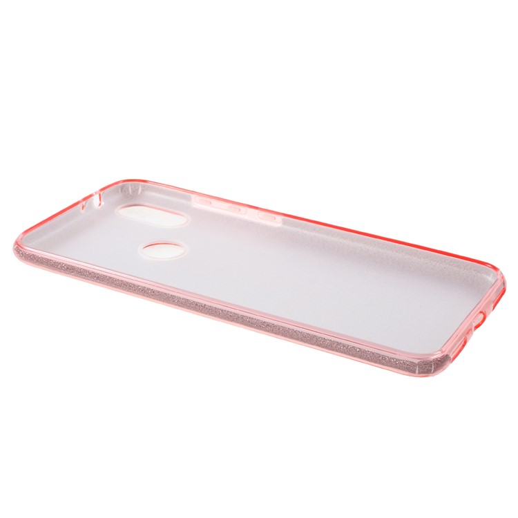 Glittery TPU + PC Hybrid Back Phone Shell for Xiaomi Mi A2 / Mi 6X - Pink-3