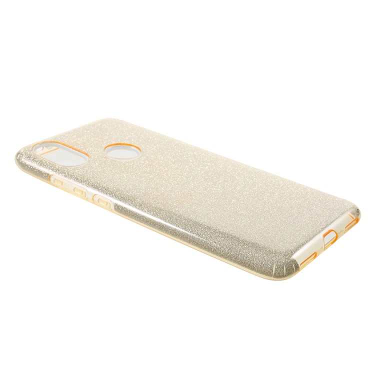 Glittery TPU PC Combo Protection Cover Shell for Xiaomi Mi A2 / Mi 6X - Gold-2