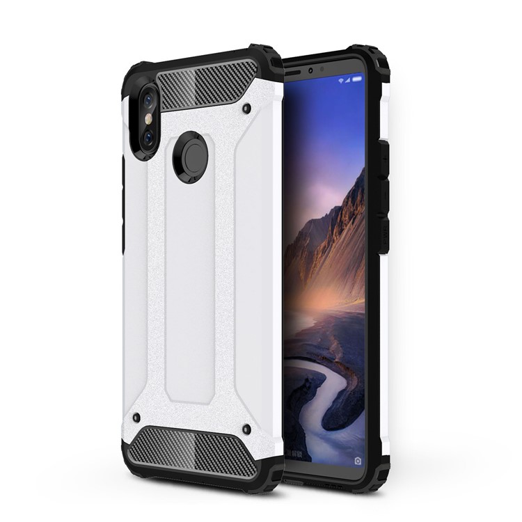 Armor Guard Plastic + TPU Hybrid Cover Case for Xiaomi Mi Max 3 - White-1