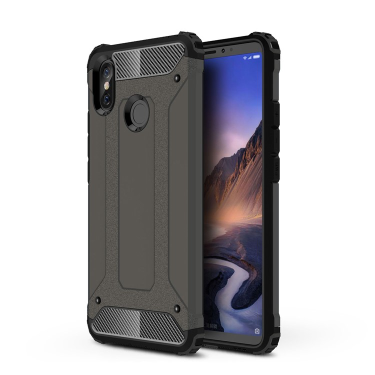 Armadura Protector De Plástico + Carcasa De Teléfono Móvil Híbrido TPU Para Xiaomi Mi Max 3 - Bronce-1