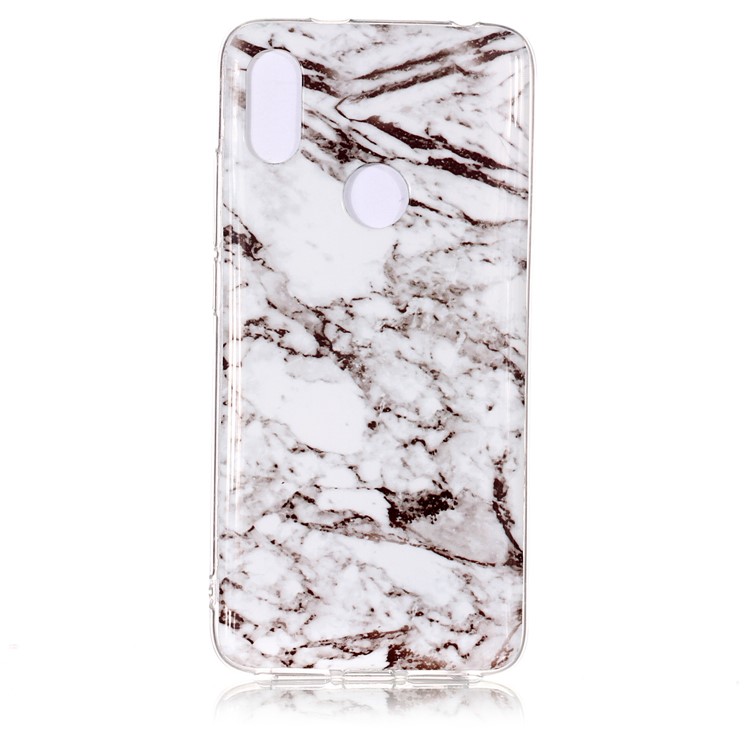 Pattern Printing Marble IMD TPU Cell Phone Shell for Xiaomi Redmi S2 / Redmi Y2 - White / Grey-2