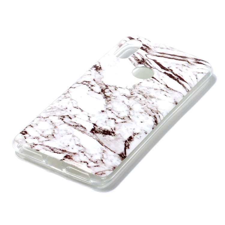Pattern Printing Marble IMD TPU Cell Phone Shell for Xiaomi Redmi S2 / Redmi Y2 - White / Grey-3
