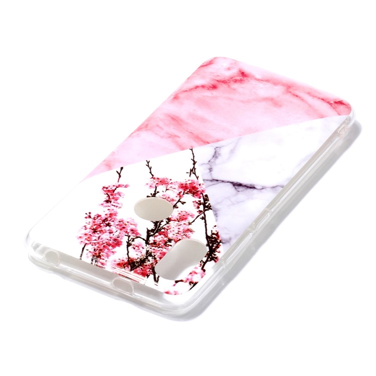 Pattern Printing Marble IMD TPU Back Cover for Xiaomi Redmi S2 / Redmi Y2 - White / Pink-4