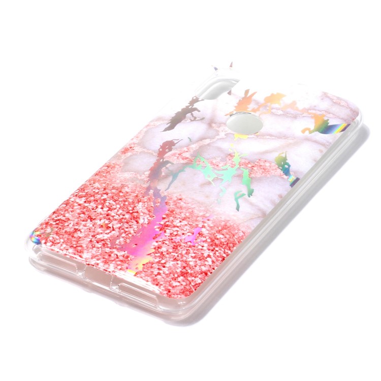 Marble Pattern Color Plated IMD Soft TPU Protective Cover for Xiaomi Redmi S2 / Redmi Y2 - Grey / Pink-3