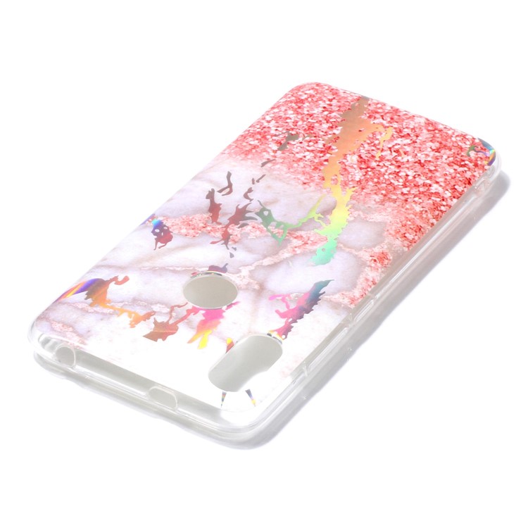 Marble Pattern Color Plated IMD Soft TPU Protective Cover for Xiaomi Redmi S2 / Redmi Y2 - Grey / Pink-4
