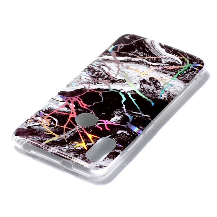 Marble Pattern Color Plated IMD Soft TPU Back Casing for Xiaomi Redmi S2 / Redmi Y2 - Black / White-4