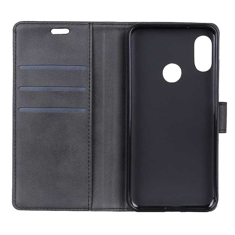 For Xiaomi Mi A2 Lite / Redmi 6 Pro Matte PU Leather Wallet Stand Phone Case - Black-7