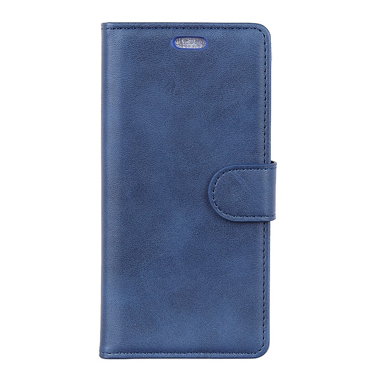 For Xiaomi Mi A2 Lite / Redmi 6 Pro Matte PU Leather Wallet Stand Phone Shell - Blue-2