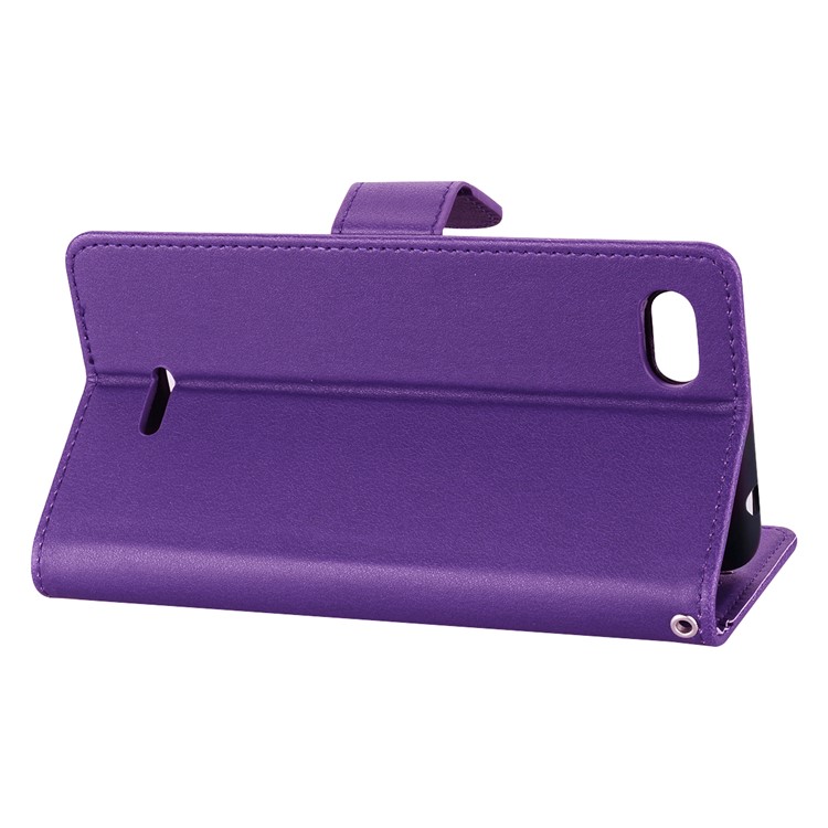 Wallet PU Leather Case Accessory with Stand for Xiaomi Redmi 6A (Single 12MP Rear Camera) - Purple-4
