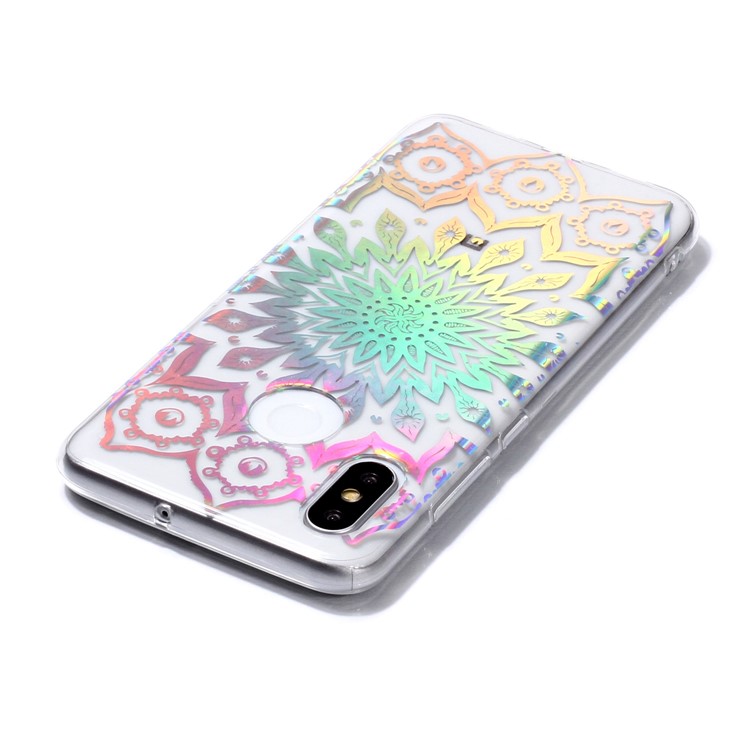 Colorful Laser Carving IMD Patterned TPU Phone Case for Xiaomi Mi 8 (6.21-inch) - Unique Flower-4
