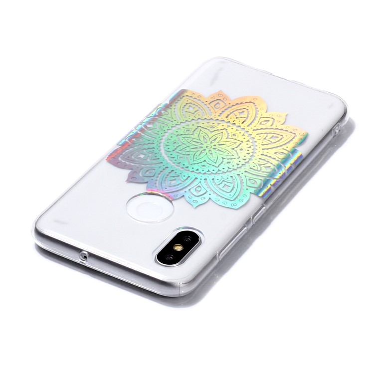 Colorful Laser Carving IMD Patterned TPU Mobile Casing for Xiaomi Mi 8 (6.21-inch) - Blossom Flower-4