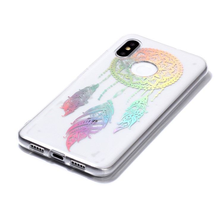 Colorful Laser Carving IMD Patterned TPU Accessory Casing for Xiaomi Mi 8 (6.21-inch) - Dream Catcher-3