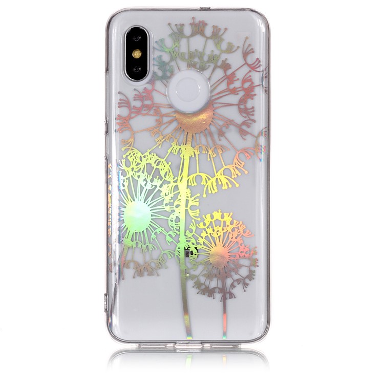 Colorful Laser Carving IMD Patterned TPU Phone Case for Xiaomi Mi 8 (6.21-inch) - Dandelion-2