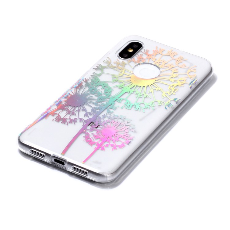 Colorful Laser Carving IMD Patterned TPU Phone Case for Xiaomi Mi 8 (6.21-inch) - Dandelion-3