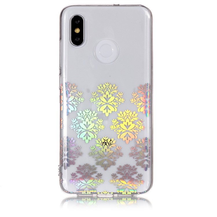 Colorful Laser Carving IMD Patterned TPU Back Case for Xiaomi Mi 8 (6.21-inch) - Elegant Floret-2