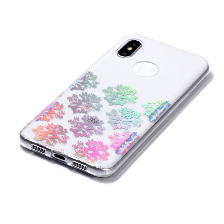 Colorful Laser Carving IMD Patterned TPU Back Case for Xiaomi Mi 8 (6.21-inch) - Elegant Floret-3