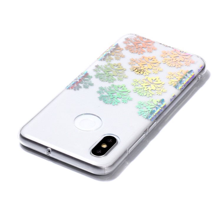 Colorful Laser Carving IMD Patterned TPU Back Case for Xiaomi Mi 8 (6.21-inch) - Elegant Floret-4