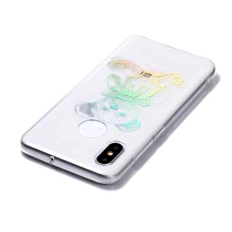 Colorful Laser Carving IMD Patterned TPU Lightweight Cover for Xiaomi Mi 8 (6.21-inch) - Bear-4