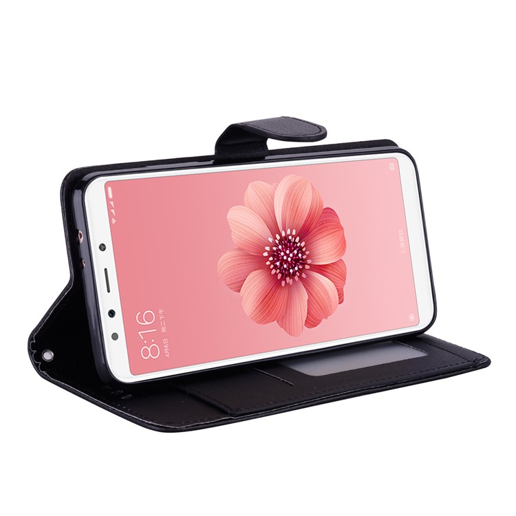 PU Leather Wallet Stand Mobile Phone Flip Case for Xiaomi Redmi Note 5 Pro (Dual Camera) / Redmi Note 5 (China) - Black-3