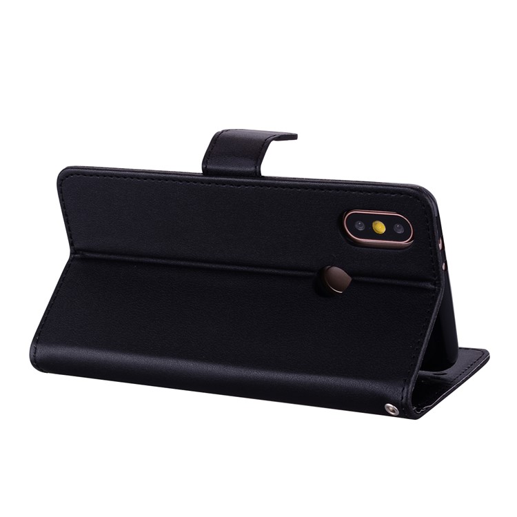 PU Leather Wallet Stand Mobile Phone Flip Case for Xiaomi Redmi Note 5 Pro (Dual Camera) / Redmi Note 5 (China) - Black-4
