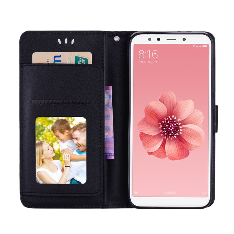 PU Leather Wallet Stand Mobile Phone Flip Case for Xiaomi Redmi Note 5 Pro (Dual Camera) / Redmi Note 5 (China) - Black-6