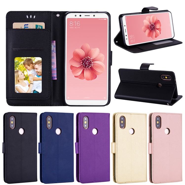 PU Leather Wallet Stand Mobile Phone Flip Case for Xiaomi Redmi Note 5 Pro (Dual Camera) / Redmi Note 5 (China) - Black-7