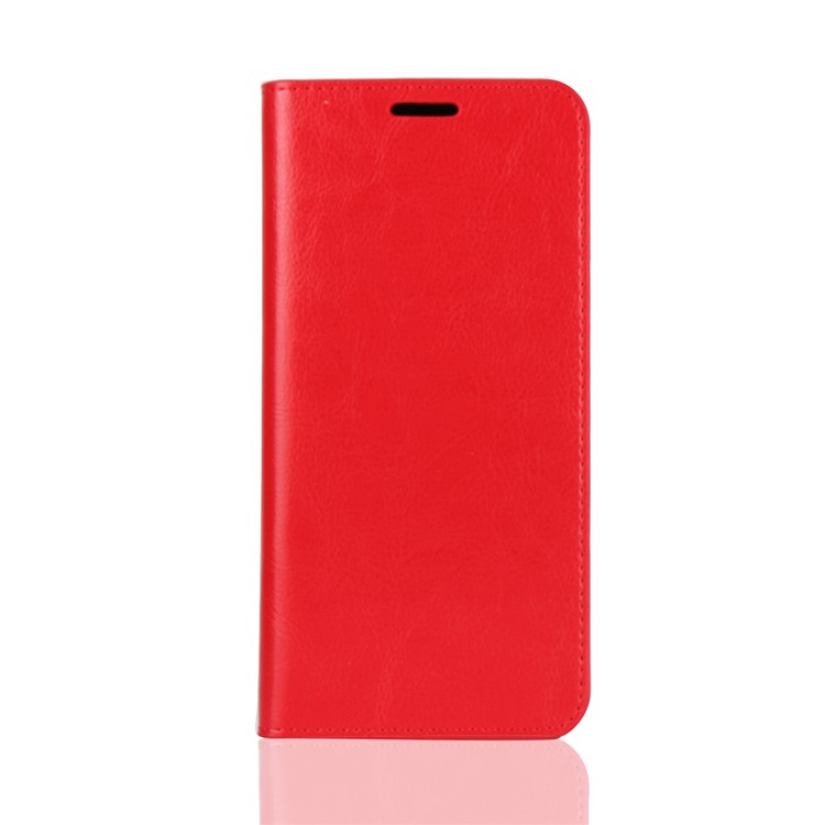 Crazy Horse Texture Genuine Leather Wallet Stand Mobile Case for Xiaomi Redmi S2 / Redmi Y2 - Red-2