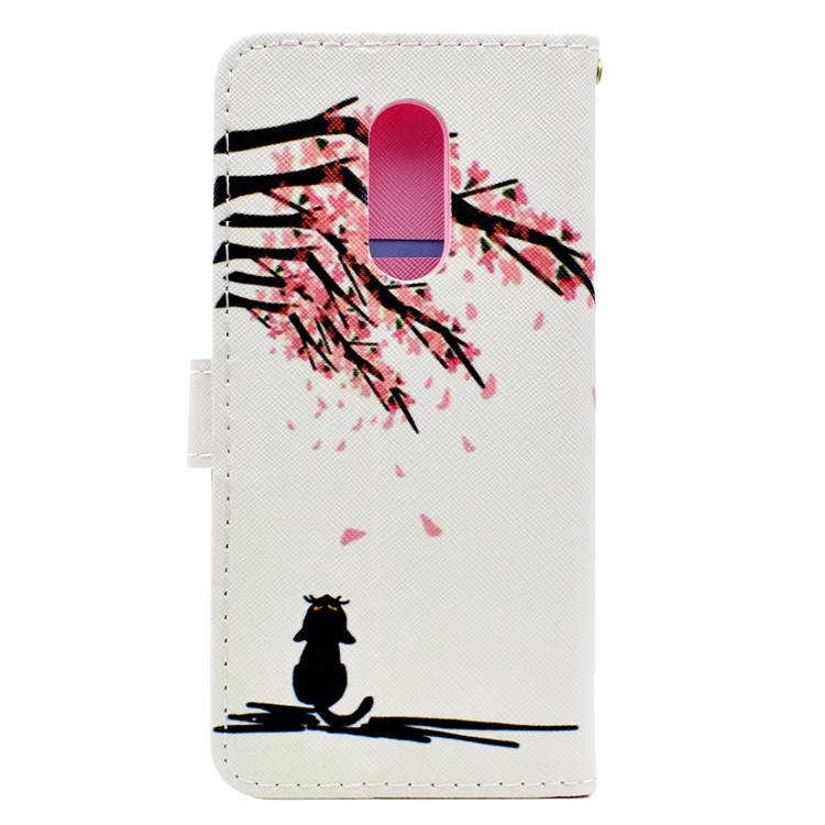 Patterned Wallet Magnetic Stand Leather Case for Xiaomi Redmi Note 5 / Redmi 5 Plus - Tree with Flowers-3