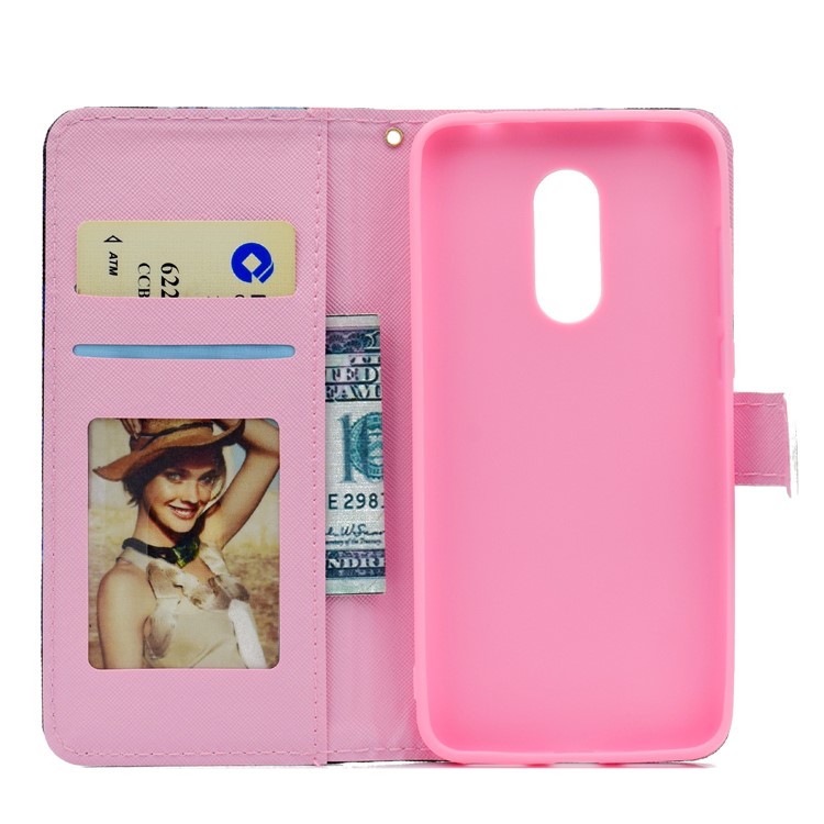 Patterned Wallet Magnetic Stand Leather Cell Phone Case for Xiaomi Redmi Note 5 / Redmi 5 Plus - Bookshelf-7