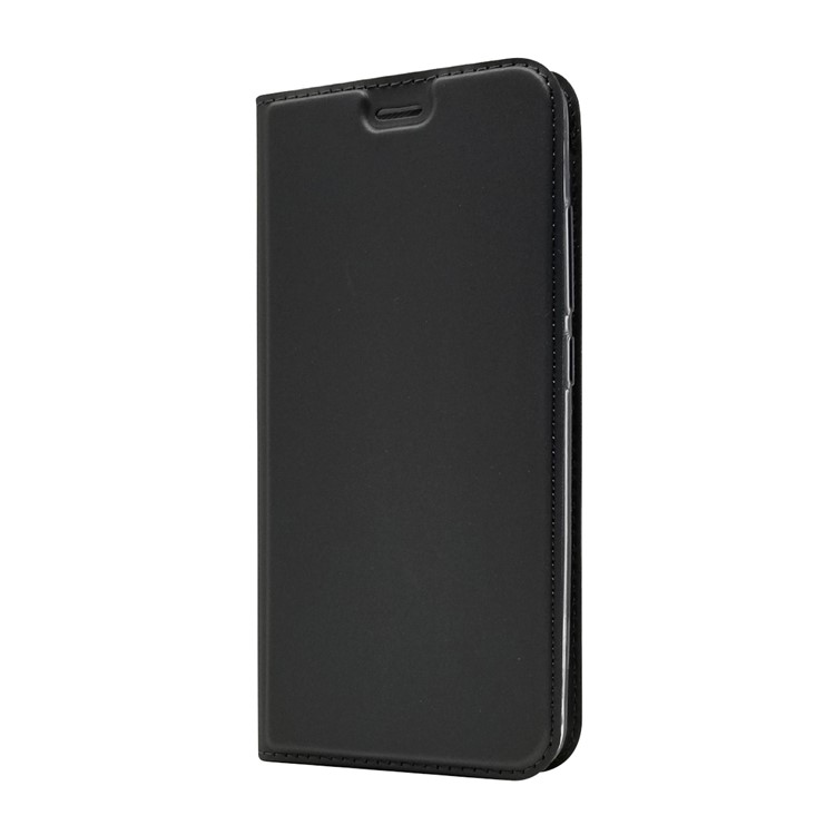 Auto-absorbed Leather Card Holder Case with Stand for Xiaomi Redmi 6A (Single 12MP Rear Camera) - Black-6