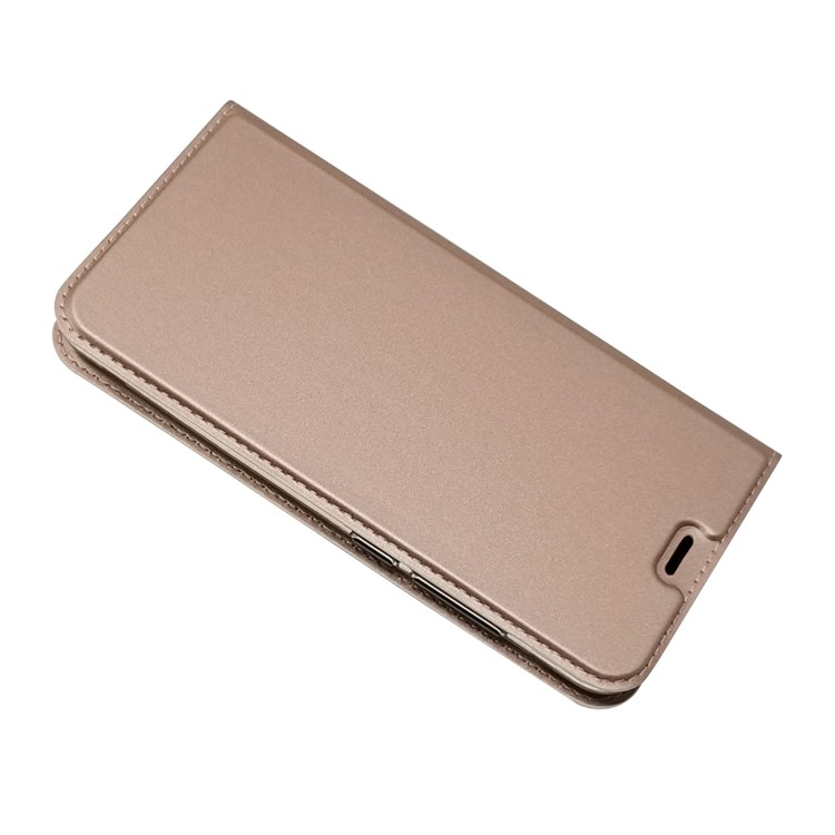 Auto-absorbed Leather Card Holder Cover with Stand for Xiaomi Redmi 6A (Single 12MP Rear Camera) - Rose Gold-3