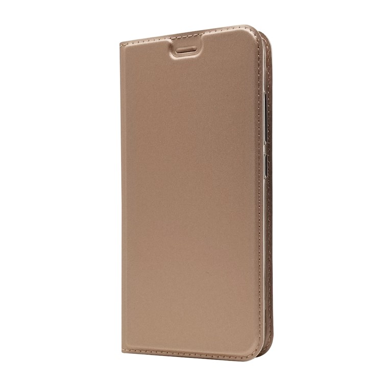 Auto-absorbed Leather Card Holder Cover with Stand for Xiaomi Redmi 6A (Single 12MP Rear Camera) - Rose Gold-8
