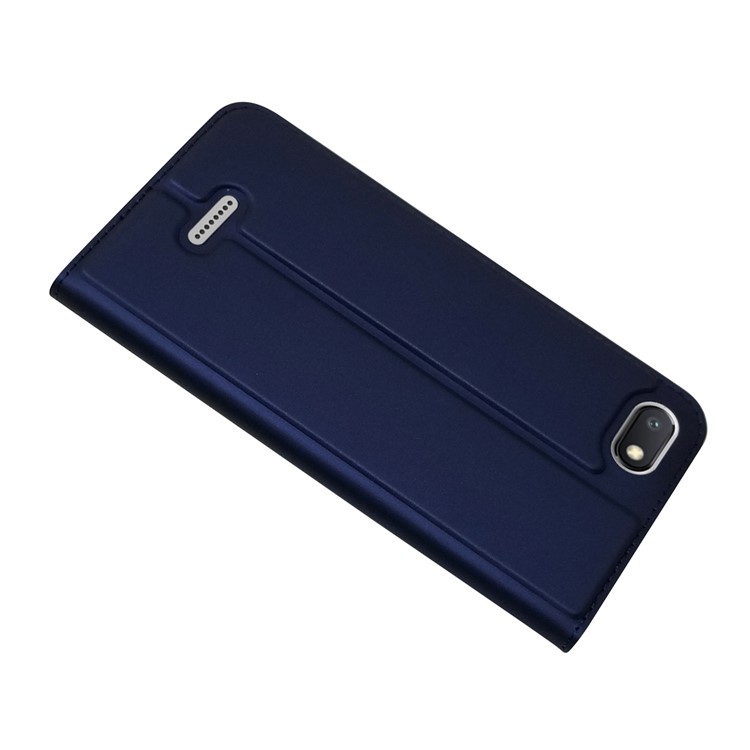 Auto-absorbiert PU Leder Kartenhalter Fall Mit Ständer Für Xiaomi Redmi 6a (einzelne 12MP Rückfahrkamera) - Dunkelblau-3